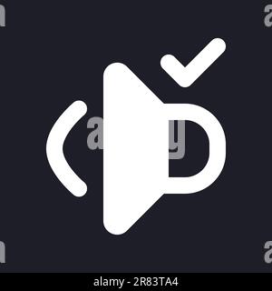 Volume on white pixel perfect solid ui icon Stock Vector