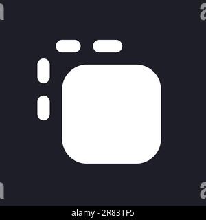 Dissolve white pixel perfect solid ui icon Stock Vector