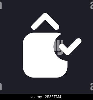 Jump animation applying white pixel perfect solid ui icon Stock Vector