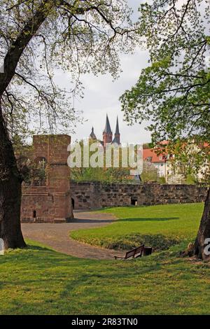 Imperial palace, built around 1165, Gelnhausen, Hesse, Germany Stock Photo