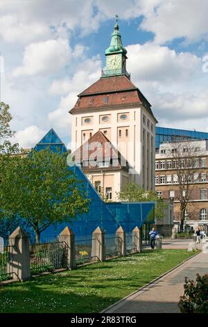 Entrance area pharmaceutical company Merck, Darmstadt, Hesse, Germany Stock Photo