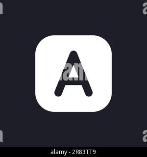 Font style white pixel perfect solid ui icon Stock Vector