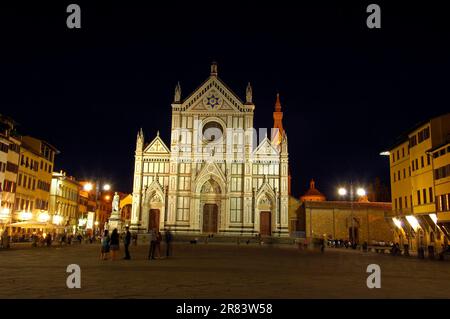 Florence, Church of The Santa Croce, Santa Croce church, Basilica of Santa Croce, Santa Croce Square, Tuscany, Italy Stock Photo