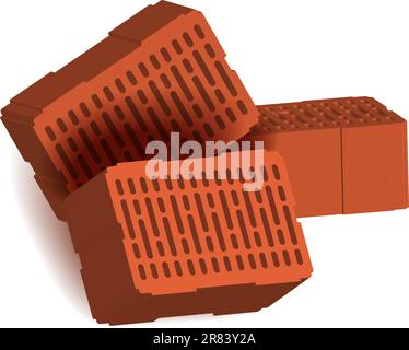 A set of 3D bricks for multipurpose use in design and marketing Stock Vector