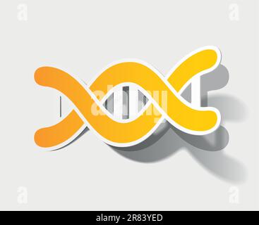 molecule in the form of a sticker Stock Vector