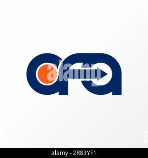 Logo design graphic concept creative abstract premium free vector stock letter AFA sans serif connected font with arrow. Related initial monogram tech Stock Vector