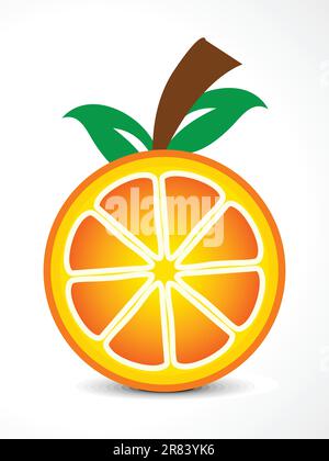 abstract vector orange fruit vector illustration Stock Vector