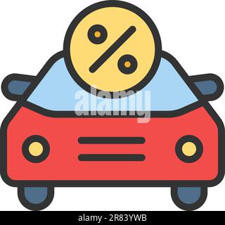 Car Loan icon vector image. Stock Vector