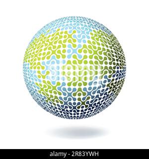 Earth Connections concept. Poster design template. Vector illustration, EPS10. Stock Vector