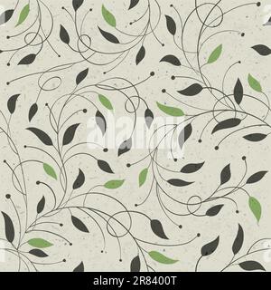 Seamless ecology pattern with leaves. Vector, EPS10 Stock Vector