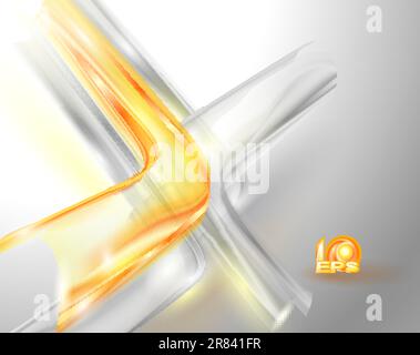 Abstract gray background with yellow elements Stock Vector