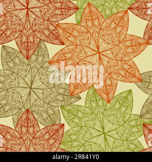 vector seamless floral  pattern, fully editable eps 8 file with clipping mask, pattern in swatch menu Stock Vector