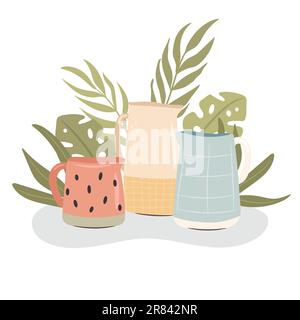 Pottery workshop studio. Vector illustration Stock Vector