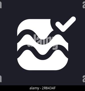 Float effect applying white pixel perfect solid ui icon Stock Vector