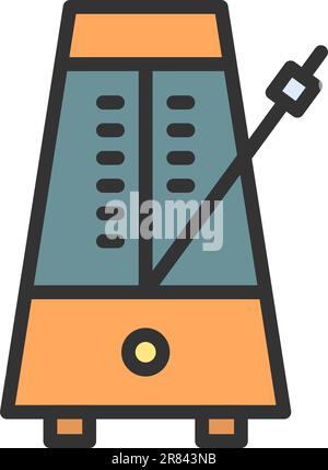 Metronome icon vector image. Stock Vector
