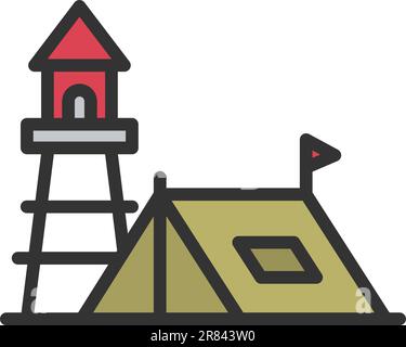 Military Base icon vector image. Stock Vector