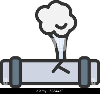 Gas Leak icon vector image. Stock Vector