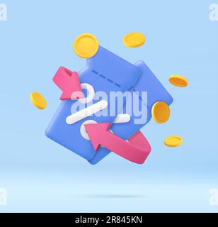 Voucher card cash back template design with coupon code promotion Stock Vector