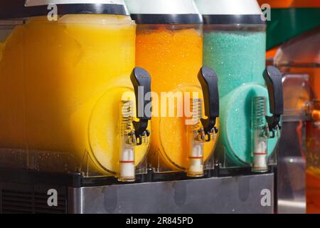 Granita (also known as Slush or Slurpee in some countries), is a flavored frozen drink very popular in youngster. Stock Photo