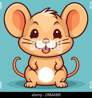 Cute Mascot Mouse vector illustration Stock Vector