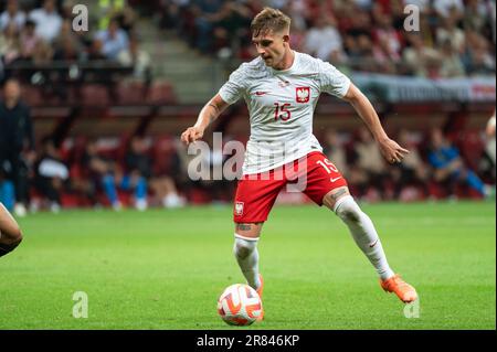 WARSAW, POLAND - JUNE 16, 2023: Friendly football match  Poland vs Germany 1:0. In action  Michal Skoras. Stock Photo
