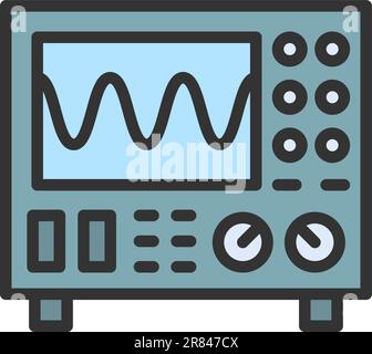 Oscilloscope icon vector image. Stock Vector