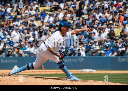 Los Angeles Dodgers' Victor Gonzalez pitches during the first inning of a  baseball against the Philadelphia Phillies, Friday, June 9, 2023, in  Philadelphia. (AP Photo/Matt Rourke Stock Photo - Alamy