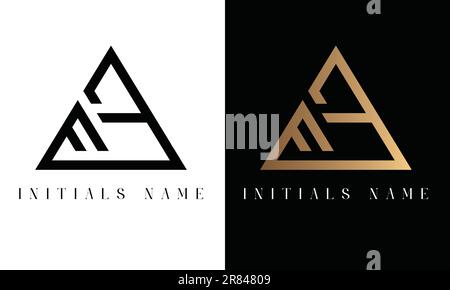 Luxury Initial MF or FM Monogram Text Letter Logo Design Stock Vector