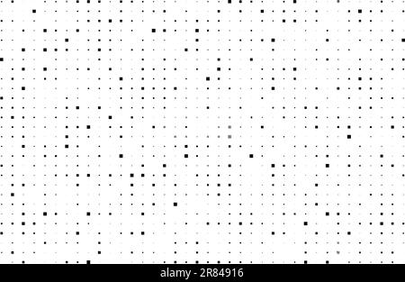 Square seamless pattern. Repeating fadew dotted halftone. Fading background. Simple small geometric patern. Repeat faded texture. Repeated abstract Stock Vector