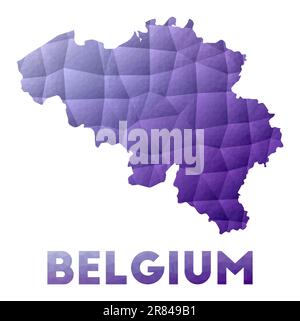 Vector low poly map of Belgium Stock Vector Image & Art - Alamy