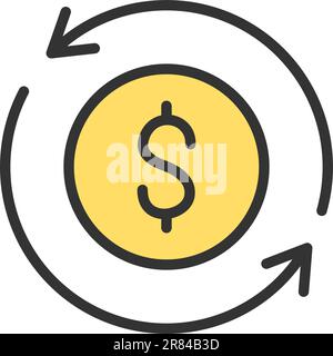 Turnover icon vector image. Stock Vector