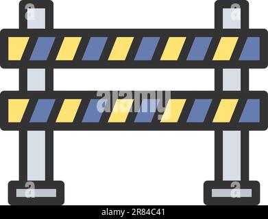Road Barrier icon vector image. Stock Vector