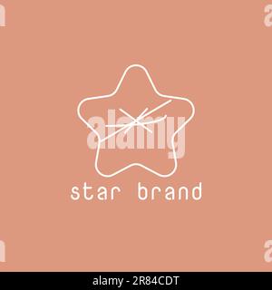 Abstract star logo with simple lines. Stock Vector