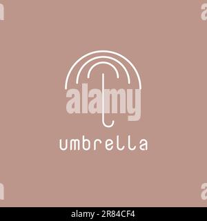 Logo blend of lines that form an umbrella. Stock Vector