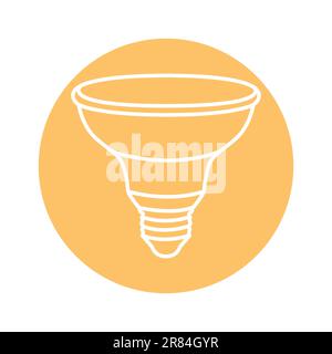 LED reflector lamp black line icon. Pictogram for web page, mobile app ...