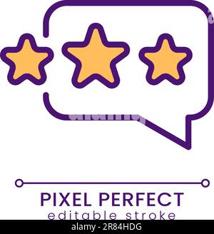 Customer feedback pixel perfect RGB color icon Stock Vector