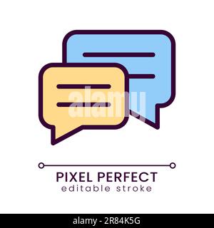 Dialogue pixel perfect RGB color icon Stock Vector