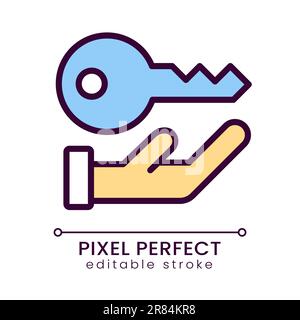 Key pixel perfect RGB color icon Stock Vector