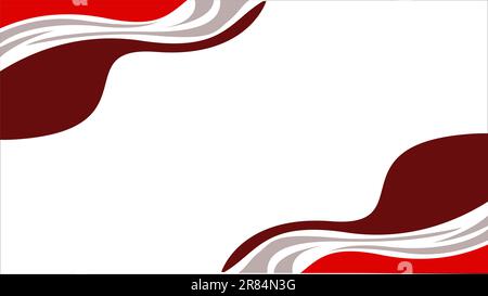 frame abstract background gradient independence day of indonesia flag side for vector letter space shape modern landscape line Stock Vector