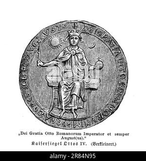 Seal of Otto IV Holy Roman Emperor 12-13th century Stock Photo