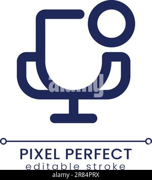Notification about competition pixel perfect linear ui icon Stock Vector