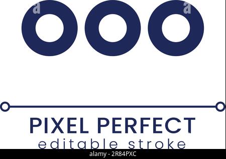 More options button pixel perfect linear ui icon Stock Vector