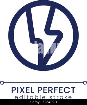 Cryptocurrency coin pixel perfect linear ui icon Stock Vector