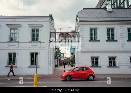Warsaw, Poland-05 July, 2022: Exterior of Norblin Factory, Fabryka Norblina - post-industrial architecture with offices. shops, restaurants Stock Photo