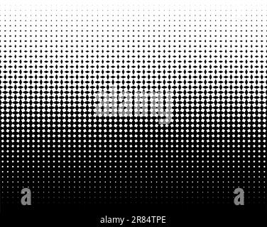 Disappearing rhombs. Seamless pattern in one direction.Scale method Stock Vector