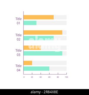Clustered column infographic chart design template Stock Vector