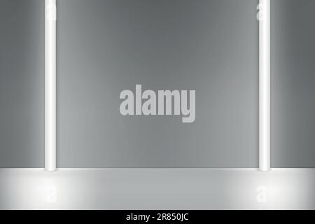 Empty studio room background with spotlight. Template for display or design product Stock Vector