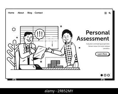 Job Application Form Web Page Landing Template Stock Vector
