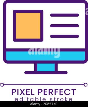 Website for business pixel perfect RGB color icon Stock Vector
