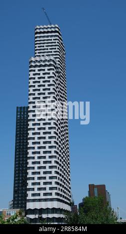 Europe's tallest Modular building at 158 metres and 50 storey building nears completion by East Croydon Station, South London, England, UK Stock Photo